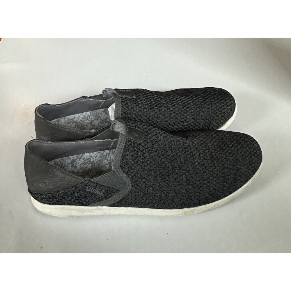 Olukai Men’s Alapa Slip-on Comfort Shoe Sz 9, Charoal Shadow Gray,‎ 10396-6C6C